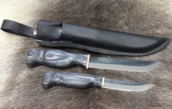 Wood Jewel Double Knife Big Black
