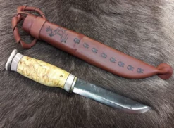 Wood Jewel Reindeer Herder Knife