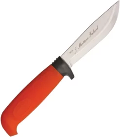 Marttiini Lynx Basic Skinner Knife, Orange Handle